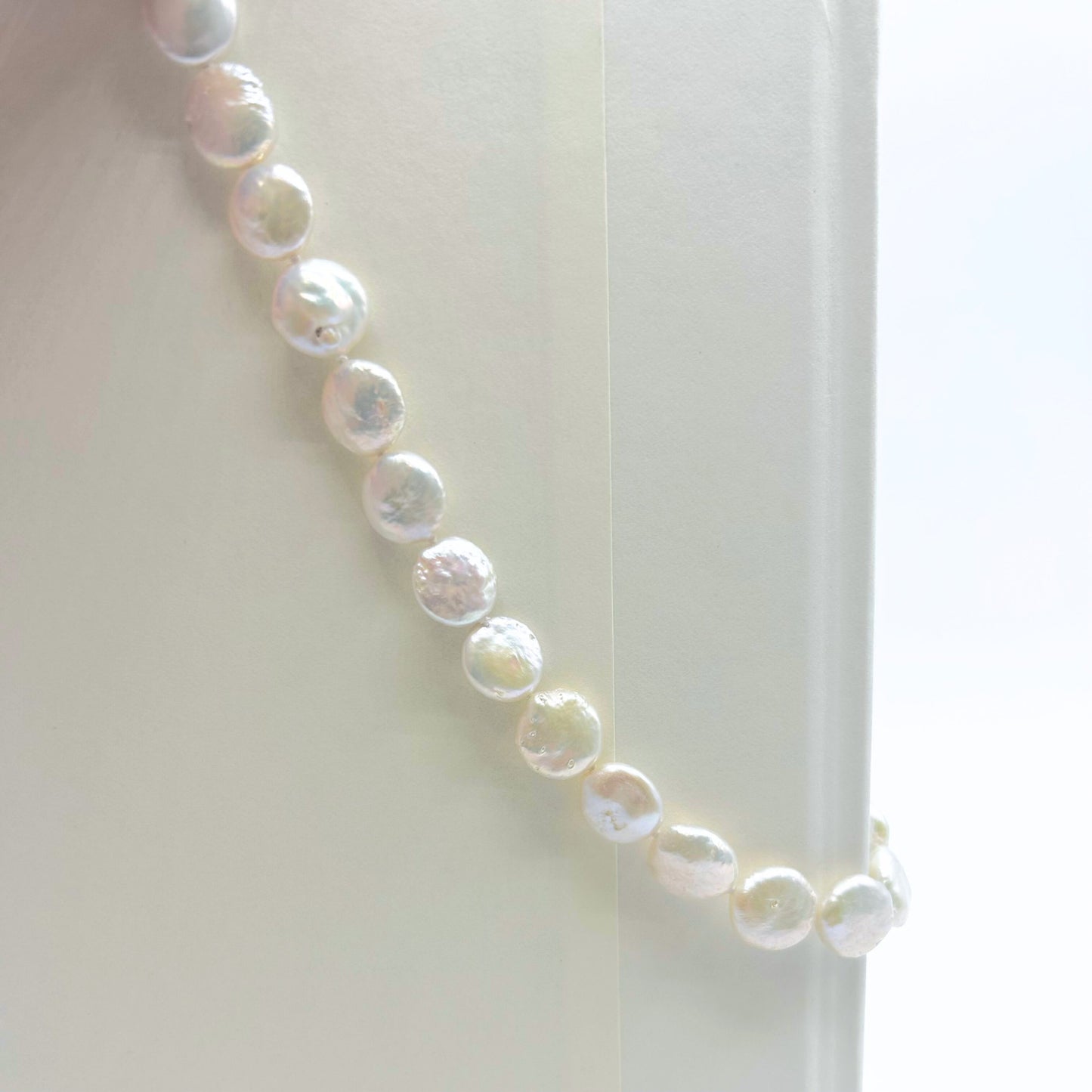 White Coin Pearl Necklace